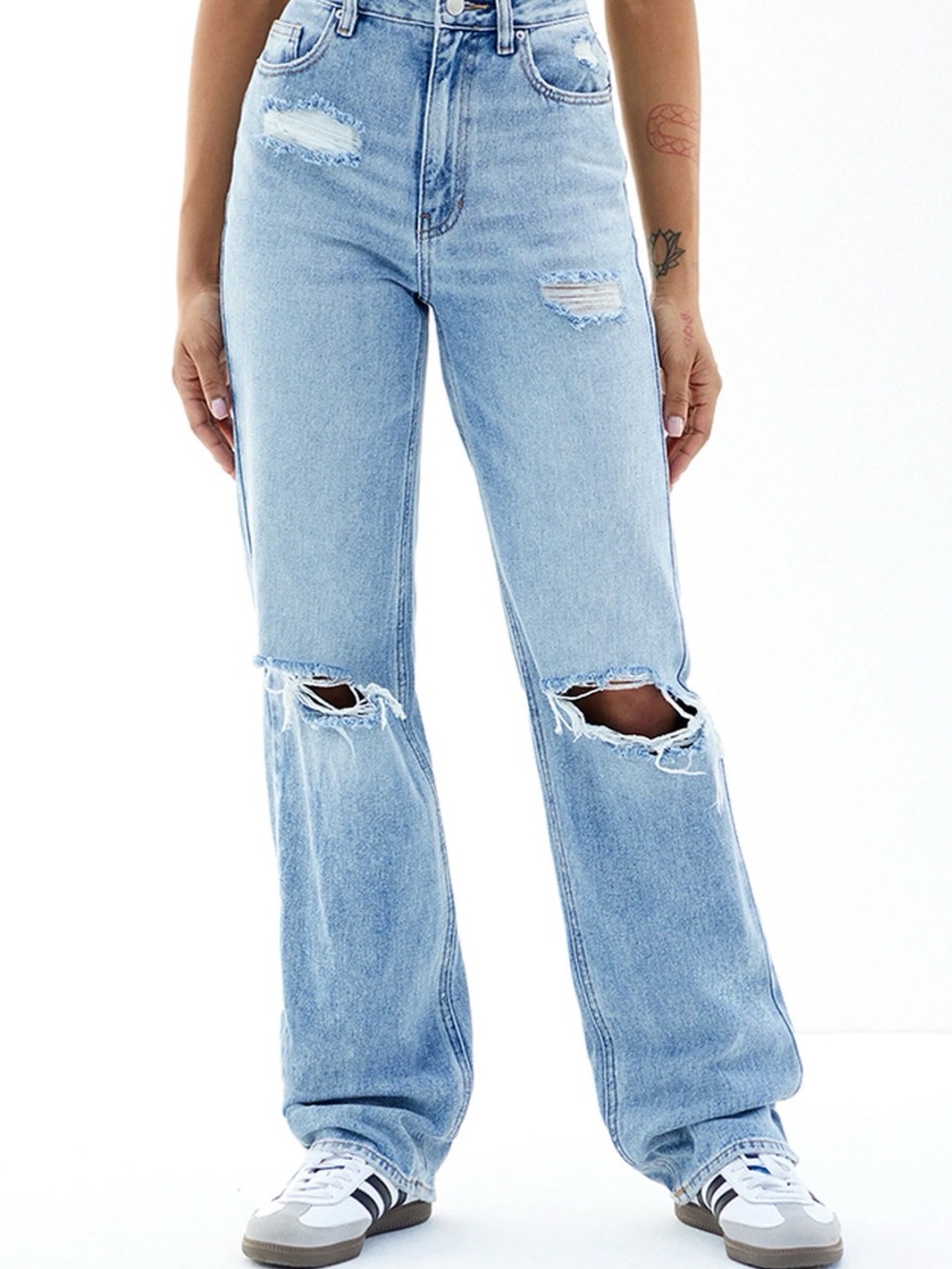 PacSun Light Blue Ripped Boyfriend Jeans